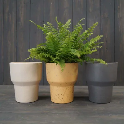 Green Biodegradable Bamboo Fiber Plastic Plant Pots New Design Home Garden Decoration for Plants Flower Pots & Planters
