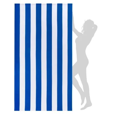 Luxury Striped Microfiber Beach Towel Quick Dry Lightweight Sand Free Polyester Absorbent for Camping Gym Travel