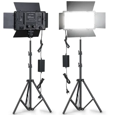 Studio Live Stream Photography LED Light U800 Dimmable 3200-5600K Bi-Color Led Video Light with Stand for YouTube Vlogging