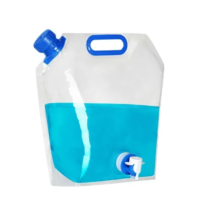 High Capacity Outdoor Water Bag 5/10L Folding Water Bag Safety Seal Lightweight Drinking Water Storage Bag