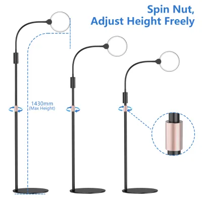 Floor Standing LED Screen Magnifier with Light High Clarity Optical Lens for Reading Nail Art & Sewing