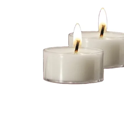 Clear Cup Tealight Candles White