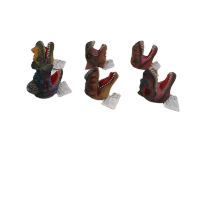Soft Vinyl Rubber Finger Puppet Assorted Dinosaur Head Puppet for Kids Hand Puppet Dinosaur Toys