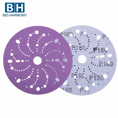 Dust Free DA Auto Body Grit 80 120 P600 6 Inch 150mm 15 8 6 Hole Multi Hole Sanding Disc