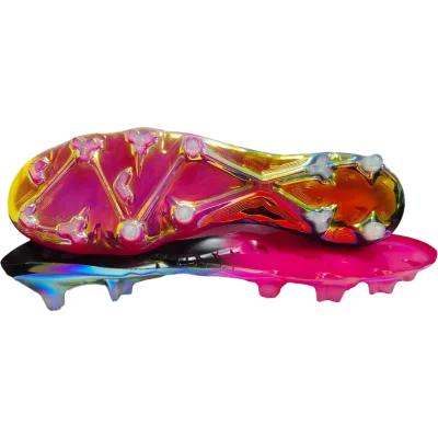 HT-9K0050 Good Design TPU Football Sole rainbow Electroplated Anti-Slip Lightweight Durable Shiny Customizable Color