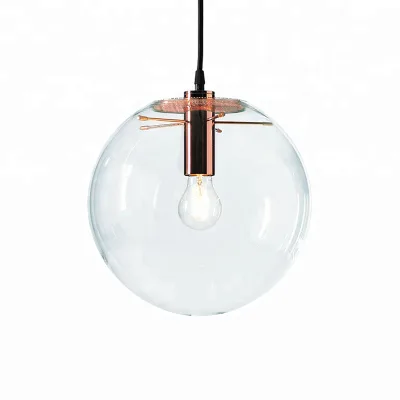 Modern Round clear Glass Oil Hanging Ball Interior Decoration Suspension Pendant Lamp for Home