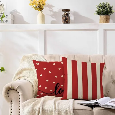 Customized Travel Office Support Decorative Washable Valentine Pillow Covers Cushion for Living Room