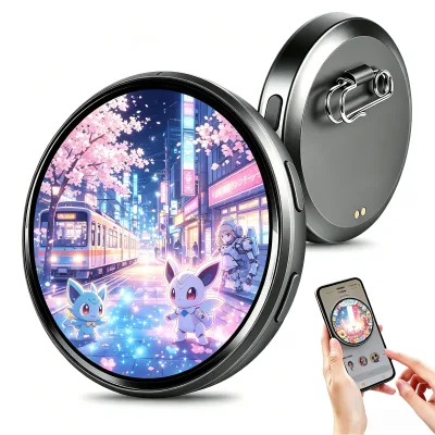 OEM Rechargeable Digital Smart Pin Badge Customizable Screen Electronic Badge for Idol Fan Merchandise Collection Gift Customize