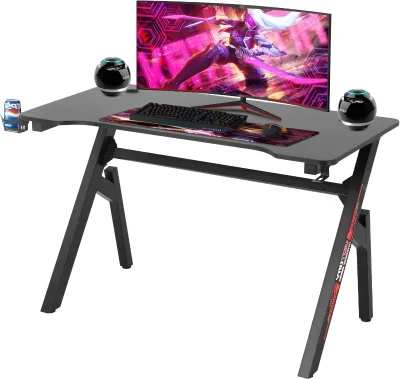 Computer Desk Gaming Desk Student PC Desk Writing Desk Office Desk Modern Ergonomic Racing Style Table K Shape
