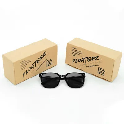 Custom Printed Packaging Boxes Customised Sunglasses Logo Gift Box Brown Foldable Eyeglasses Packaging Box