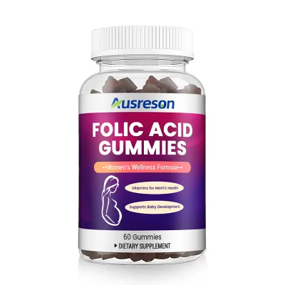 OEM Prenatal Folic Acid Dha and Zinc Supplement Herbal Health Care Gummy Sugar Free 400mg Folic Acid Gummies for Pregnant