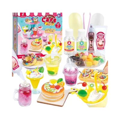 Miniature Food Toys DIY Resin Play Set Age Kitchen Pretend Play Food Perfect Gift for Birthday Girls Make Your Own Food