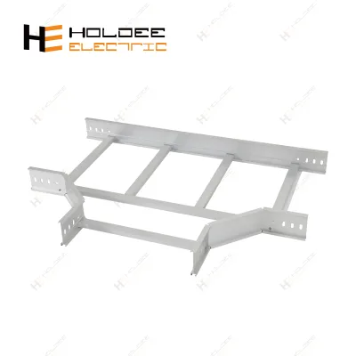 HOLDEE Galvanized Ladder Cable Tray Cable Ladder Type Reducer and TEE Horizontal Fittings