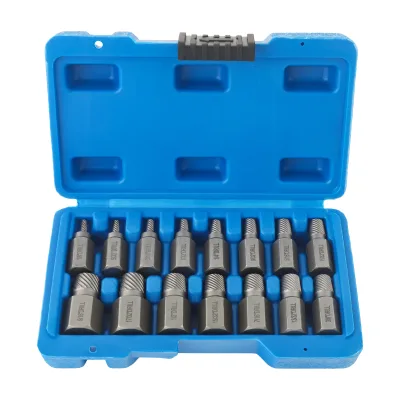 15pc Compact Cr-Mo Steel Screw Extractor Bit Set 1/8 9/16\" Hard Case Ready for OEM ODM for Broken Damaged Removal
