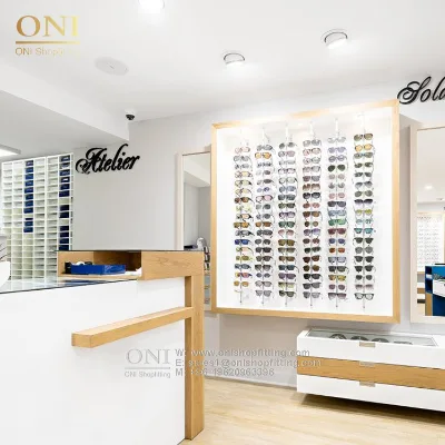 Customized Counter High Quality Display Cases Wall Mounted Eyewear Display Stand