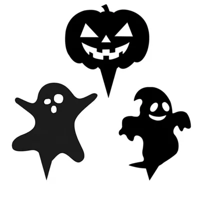 Wholesale 3pcs Halloween Outdoor Decoration Gifts Black Metal Floor Insert Garden Ornaments