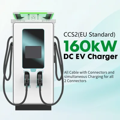 160kW Dual Gun DC Charging Pile CCS2 43 Inch Touch Display Optional OCPP1.6J 4G LAN WiFi Auto-Switching IP54 for Bus