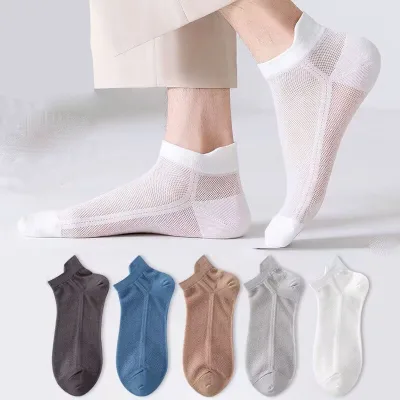 2024 Hot Sale Summer Fashion Men's Ankle Sheer Socks Cotton Breathable Sport Socks Wholesale