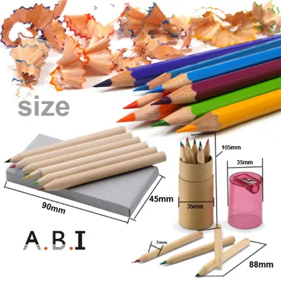 3.5 Inch Wooden Sharpened Promotion Kids Nature Color Pencil Set