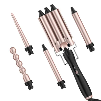 ULELAY 2023 Top Selling Professional Hair Styling Tools Curl Iron Interchangeable Tourmaline Ceramic Curler Curling Wand
