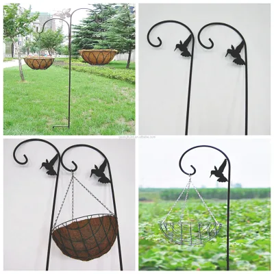 Decorative 1.5 m Hanging Flower Basket Shepherd Hook for Garden