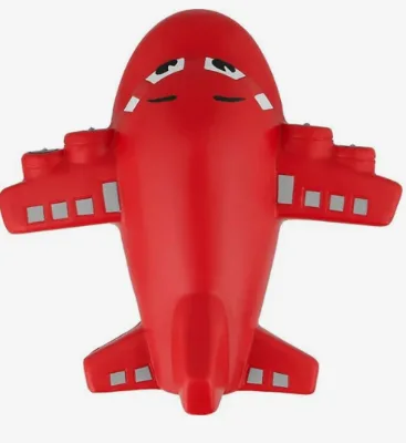 Customized Large Airplane Shaped Stress Relief Squeeze Balls Promotional Logo Imprint Giveaway Office Supplies