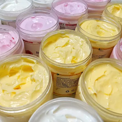 Organic Vegan Whipped Body Butter Non-Greasy Rose Coconut Mango Shea Butter Lotion Herbal Ingredients Private Label Wholesale