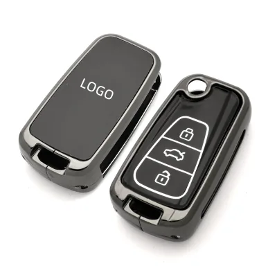 DM Premium Design Soft Silver Car Key case TPU Car Key Cover for MG