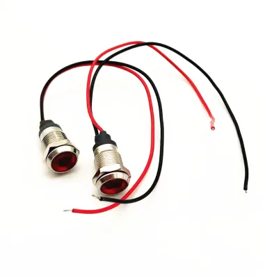 10mm 3-6V 12-24V Red Green Blue Yellow Metal Indicator Light