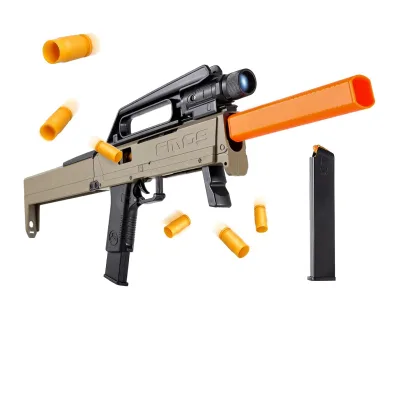 NEW FMG9 Folding Soft Bullet Submachine Gun Foam Bullet Plastic Blaster Airsoft Launcher Shake Effect Outdoor Electronic Toy