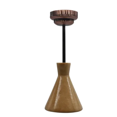 1:12 Wooden Miniature Lampshade LED Battery Hall Lamp Doll House Pendant Light Accessories