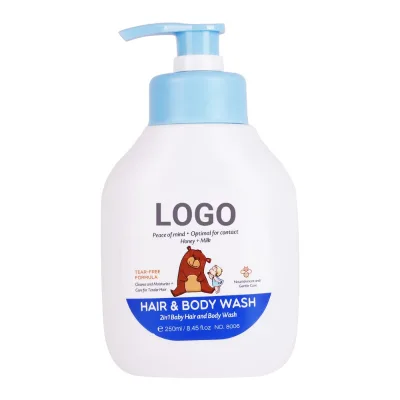 Private Label 2 in 1 Baby Shampoo and Body Wash Nourishing Body Wash Bottle Child Smoothing Kids Baby Body Wash Shampoo