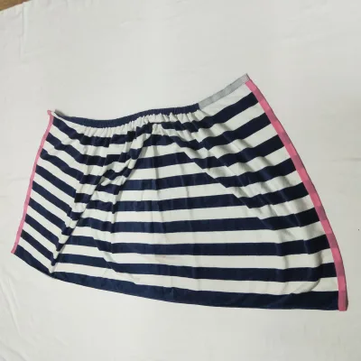 Wearable Bath Towel for Women,Velour Striped Beach Pool Towel