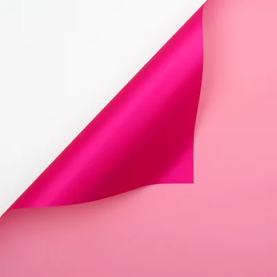 Enriching Hot pink Colored 58x 58CM High-quality Ouya Plastic 100% Waterproof Double-sided Matte Flower Wrapping Paper