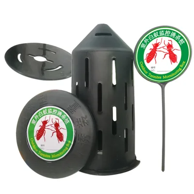 80PCS Outdoor Termite Killer Plastic Outside Shell for Termite Control Ant Trap Bait Station Wood Base