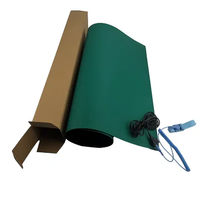 4 in 1 ESD Workbench Mat Kit Repair Station OEM 2 Layers Cutting Matting 750x1500mm Grey Antistatic Floor Mat
