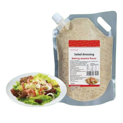 Roasted Sesame Flavored Salad Dressing 1kg Light Vegetable Salad Dressing Commercial Vegetable Fruit Salad Dressing Household