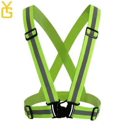 Customized Logo Reflective Safety Belt Vest with Strap Support EN20471 Test Wholesale Price for Outdoor Use