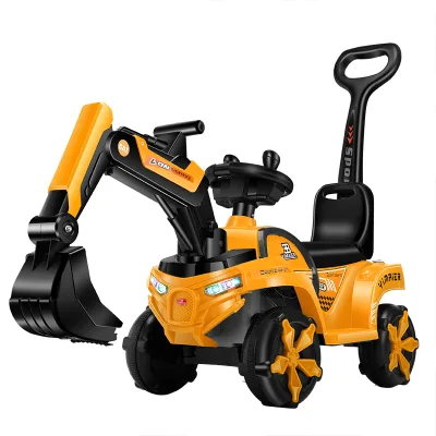 Children's Remote Control Battery Power 6v Excavator Plastic Large Toys Children Riding Excavator