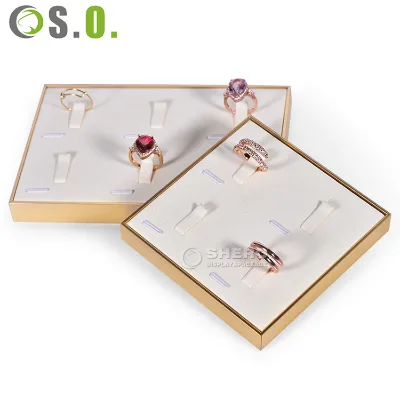 Luxury Metal Jewelry Display Stand Base Microfiber Earings Stud Display Holder Special Jewellery Display Stand