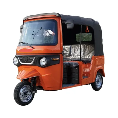 3 Wheel Open Body 200cc Motorized Passenger Cargo Tricycle with Gasoline Engine and Rechargeable Battery