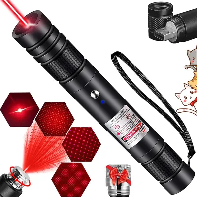 Outdoor Pointeurs Green Laser Stars Pet Cat Toy USB Charge Flashlight Green Laser Pointer Laser Pen
