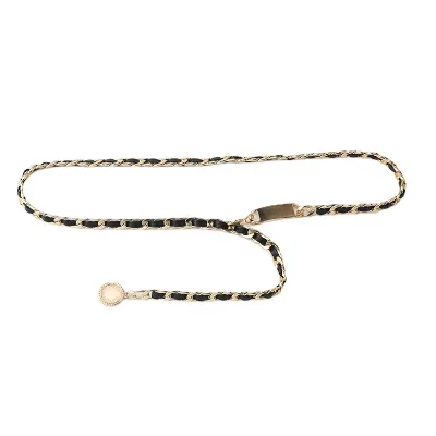 Small Retro Metal Chain Waist Belt for Women Fashion-Inspired Vintage Style Versatile Decoration for Skirts