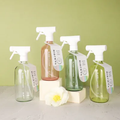 Wholesale 500ml 16oz Luxury Glass Spray Bottle Refillable Hand Sanitizer Cleaning Room Home Use Water Bottle