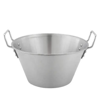 Heavy Duty Stainless Steel Conical Prep Bowl Large Capacity Marinating Bowl for Hotel Banquet Off-Site Catering Prep Work