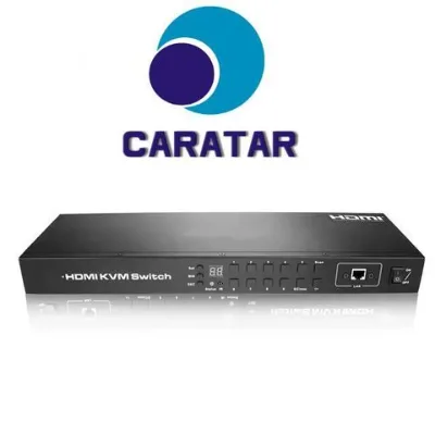 19" rackmountable 16 ports Kvm Switch with RS 232