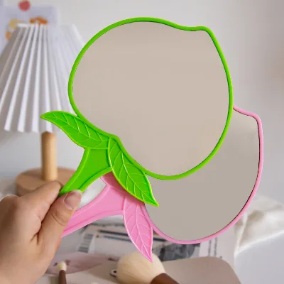 New Plastic Large Hand Held Fancy Hand Mirror Makeup Mirror With Handle for Women Men Salon Barber Shaving Travel