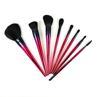 2024 New Design 8pcs Makeup Brush Set Powder Flat Kabuki Contour Blending Eye Shadow Lip Mascara Wand Brush Fan Brush