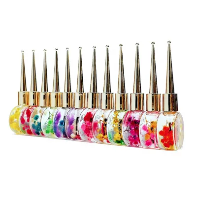14ml Luxurious Peach Scented Nail Cuticle Oil Artificial Flower Nail Nutrition Moisturizing for Nail Care Hangnail Prevention