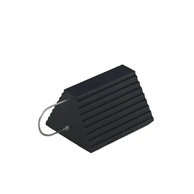 Premium Heavy-Duty Wheel Bumpers Rubber Wheel Chock with Eyebolt Tyre Block Stoppers for Parking Equipment